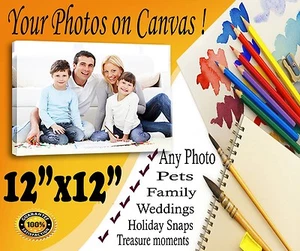 Foto personalizzata su tela - 12"x12" pollici - avvolta in galleria - pronta da appendere! - Foto 1 di 5