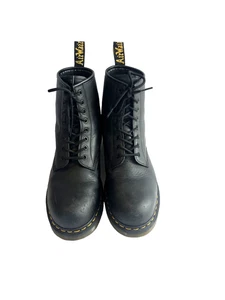 Botas Dr Martens 1460 Cuero Negro Puntera de Acero Antideslizantes Hombres Talla 12 M - Imagen 1 de 14