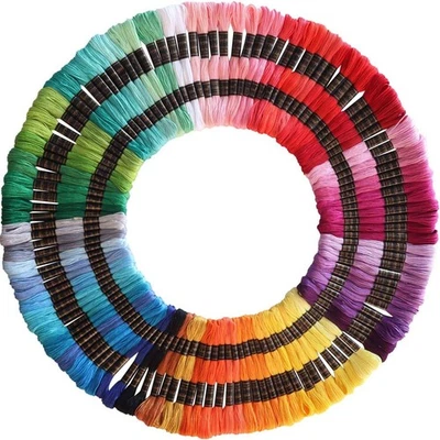 122 Skeins Embroidery Floss Thread Crafting Sewing Cross Stitch Kits Multi Color - Image 1 of 4