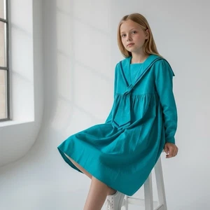 Vintage Laura Ashley 80er Matrosenmädchen Baumwolle Midikleid Größe 5-6 - Bild 1 von 10