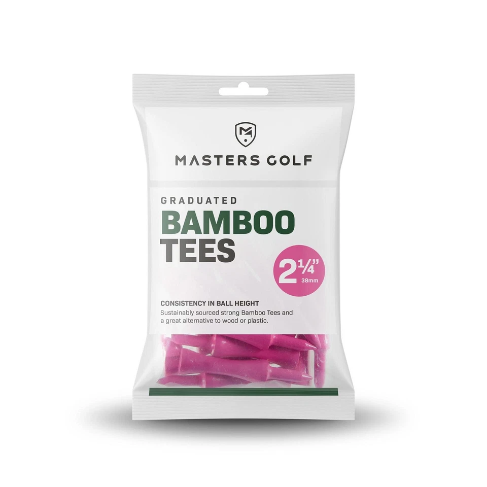 Masters Bamboo Graduated Tees (Bag of 20) 2 1/4" Pink 2 1/4" Pink - Image 1 of 1