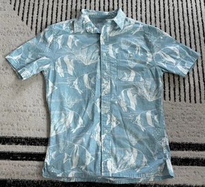 Camisa Croft & Barrow Coral Peces Patrón Acuático Abotonada Pequeña - Imagen 1 de 3