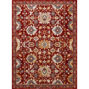 Norwood Red 1 Ft. 9 In. X 3 Ft. Traditional Ornamental Agra Area Rug - Picture 1 of 6
