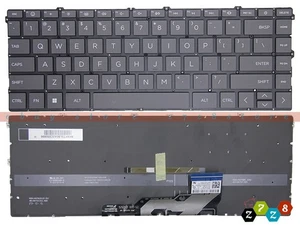 Nuevo teclado gris oscuro retroiluminado HP ENVY X360 15-FH 15-FE TPN-C165 TPN-C166 EE. UU. - Imagen 1 de 1
