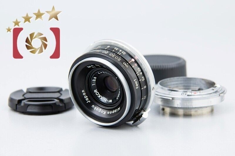 【Nikon/NIPPON KOGAKU】申①200//Sマウント/W-NIKKOR 1:2.5 f=3.5cm/革ケース付き 【Nikon/NIPPON KOGAKU】申①200//Sマウント/W-NIKKOR 1:2.5 f=3.5cm/革ケース付き
