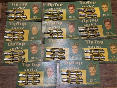 22 Vintage Retro Hair Tool Tip Top Curlers - Hair Rollers NOS - Image 1 of 4