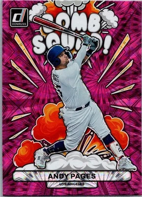 2023 Donruss #BS6 Andy Pages Bomb Squad Pink Fireworks - Image 1 of 2