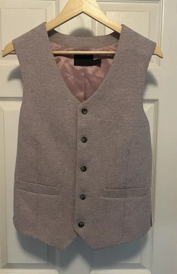 Chaleco Chaleco Hombre 42 Mezcla Lana Rosa Malva 5 Botones ASOS Foto 1 de 4
