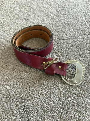 Cinturón Mujer Piel Borgoña Talla S/M Foto 1 de 2