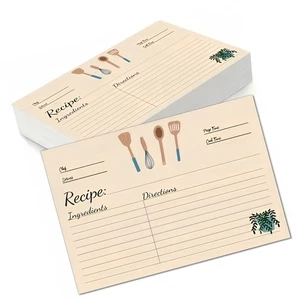 YOJO Rezeptkarten, 50 Stück Rezeptkarten 4x6, doppelseitiger Karton für Braut... - Bild 1 von 7