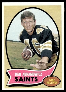 1970 Topps Dan Abramowicz New Orleans Saints #215 - Foto 1 di 2