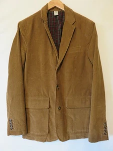 LL Bean Blazer Mens 38R Brown Corduroy Jacket Flannel Lined Outdoor Coat Winter - Picture 1 of 9