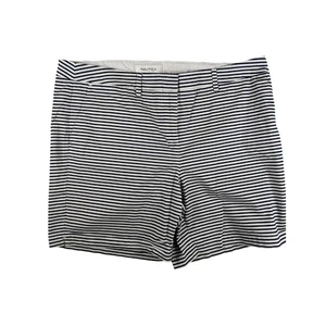 NAUTICA Navy Blue White Stripe Cotton Stretch Nautical Women's Shorts size 14 - Picture 1 of 5