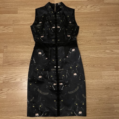 Abito Pantera Nero Givenchy Autunno 2011 Taglia 10