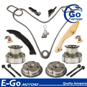 SET Timing Chain Kit Camshaft Adjuster For Ford Lincoln Edge F-150 Mustang 3.5L - Foto 1 di 10