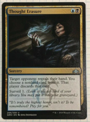 MTG Thought Erasure GRN 206/259 NM Uncommon Guilds of Ravnica - Image 1 of 4
