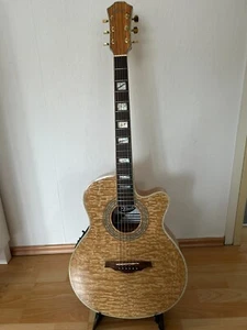 Lindo LDG - PBEQ Piebald Ash Electro Acoustic Guitar Gitarre - Bild 1 von 8