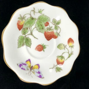 Rare Discontinued COALPORT Strawberry  6"  Large Saucer  for Flat Cream Soup - Picture 1 of 2