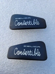 🚘 1990-1993 TOYOTA CELICA CONVERTIBLE EMBLEMS BADGE DOOR PANEL COVER TRIMS OEM - Picture 1 of 2