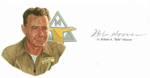 Bob Hoover Hand Signed Cut Signature GOE Lithograph Test Pilot (d) - Picture 1 of 1