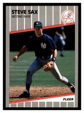 1989 Fleer Update #U-52 STEVE SAX New York Yankees ~B1S