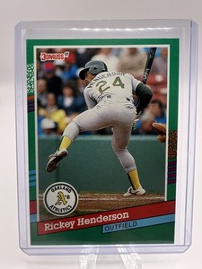 Rickey Henderson 1991 DONRUSS #648 PACK FRESH MINT CONDITION