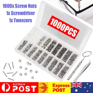 1000pcs Watch Repair Kit Screws Nut Screwdriver Glasses Sunglasses Tool Set - Picture 1 of 11