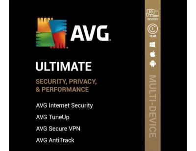 AVG Ultimate 2025 10 Device 1 Year - PC Mac Android iOS Same Day Email Code - Image 1 of 4