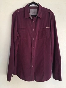 NWOT Mens Guess XXL Purple Button Up Long Sleeve Shirt - Picture 1 of 5