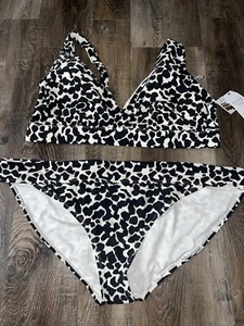 Time & Tru ~ Two-Piece Swimsuit Bathing Suit Animal Print Bikini ~ 3X (24W-26W) - Picture 1 of 6