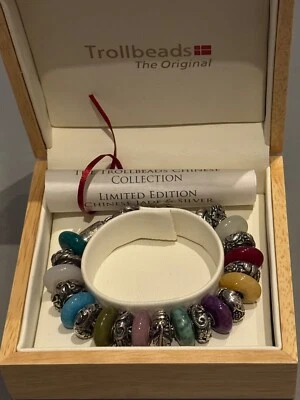 Trollbeads Limited edition Chinese complete bracelet silver and jade HTF - Bild 1 von 4