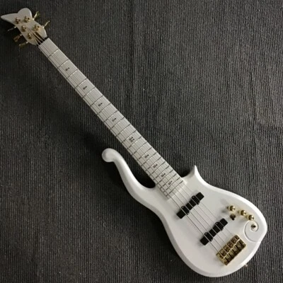 White Prince JB Style 5 Strings Electric Bass Guitar Gold Hardware Arrows Inlay - Image 1 of 4