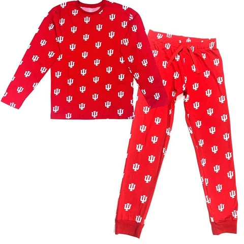 Mens Indiana University Hoosiers Matching PJs Family Matching Pajamas Cover