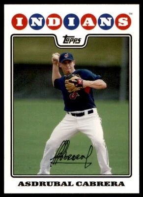 2008 TOPPS #617 ASDRUBAL CABRERA CLEVELAND INDIANS - Image 1 of 2