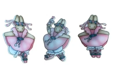 Daisy Kingdom Bunny Bailarina Prendedores Pendientes Vintage Lote de 3 Foto 1 de 4