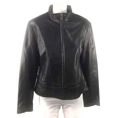 Chaqueta de moto de cuero MARC NEW YORK de segunda mano talla L negra Foto 1 de 2
