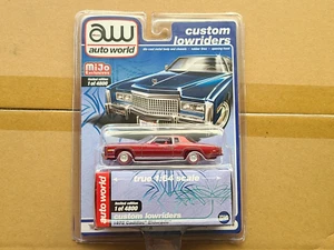 Auto World 1:64 Custom Lowriders 1975 Blue Cadillac Eldorado CP7720 Chase Car - Picture 1 of 4