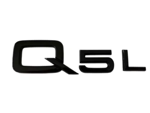 Glossy Black FIT AUDI Q5L REAR TRUNK EMBLEM BADGE NAMEPLATE DECAL LETTER NUMBER - Picture 1 of 1