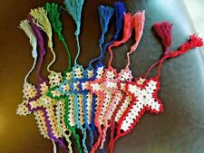 New Hand Crocheted CROSS Bookmark, Crochet Cotton ART, 10" long, Made in home