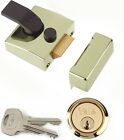 Yale 40/60mm High Security Deadlocking Nightlatch Brass Door Latch Brass/ Grey