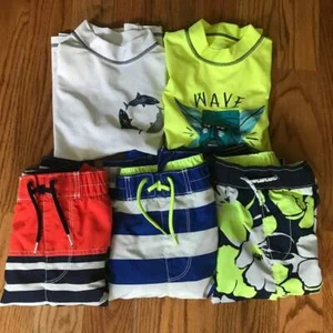 EEUC mixed Lot of 3 Gap Swim Trunks shorts; Hoodie S & 2 Cherokee Rash guards M  - Picture 1 of 10