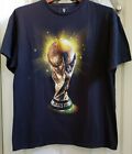 W Niemczech Mistrzostwa Świata w Piłce Nożnej 1974 Piłka nożna Oficjalna Vintage Czarna koszulka, Rozmiar: Large