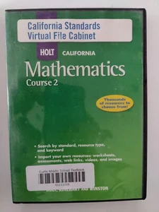Holt Mathematics: California Standards Virtual File Cabinet PC MAC DVD resources - Picture 1 of 3