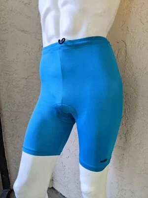 Vintage Danskin Blue 80's Padded Bike Cycling Spandex Shorts Men's Medium USA - Image 1 of 4
