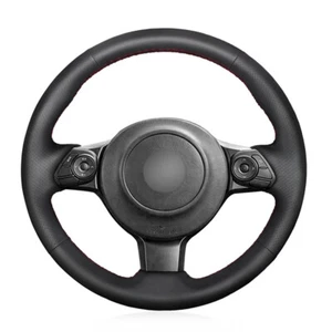 Hand-stitched Black Leather Car Steering Wheel Cover for Subaru BRZ 2016-2019 - Picture 1 of 14