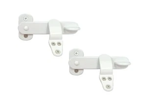 Solid Cast Brass Flip Latch Lock for Sliding Cabinet Shed Door 4" Matte White... - Picture 1 of 4