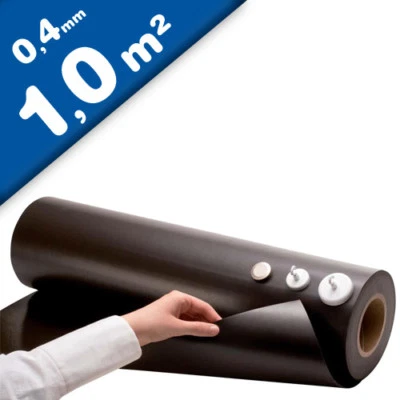 Eisenfolie Ferrofolie unbeschichtet roh braun 0,4mm x 1m x 1m – Meterware