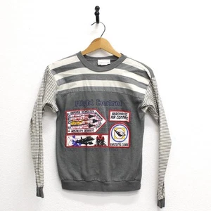 Vintage Kids Flight Control Airplane Sweatshirt Large - Picture 1 of 8