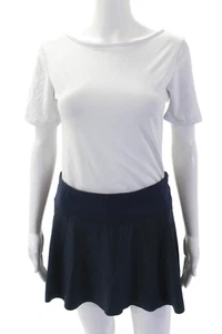 Mini pantaloncino tennis donna Sweaty Betty traforato vita alta blu taglia M - Foto 1 di 7