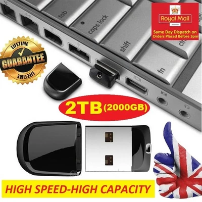 UDATA 2TB = (2000GB) USB2.0 Memory Stick Flash Pen Drive High Speed PC/Mac/Video/Audio